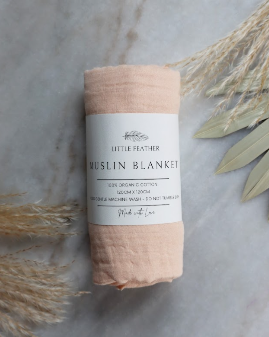 Little Feather Muslin Swaddle
