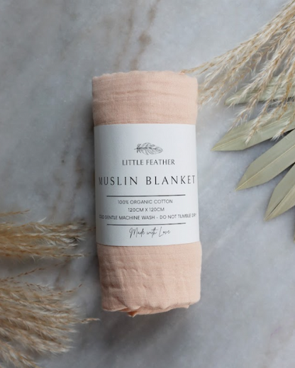 Little Feather Muslin Swaddle