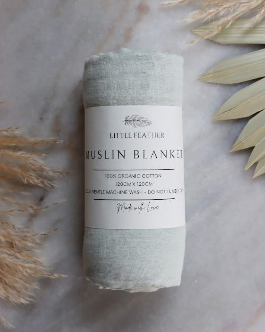 Little Feather Muslin Swaddle