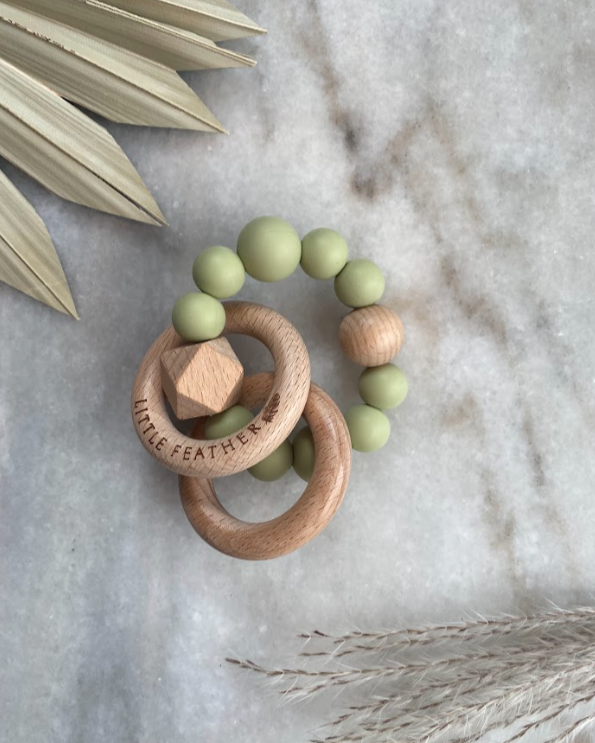 Little Feather Teething Ring - Main Image
